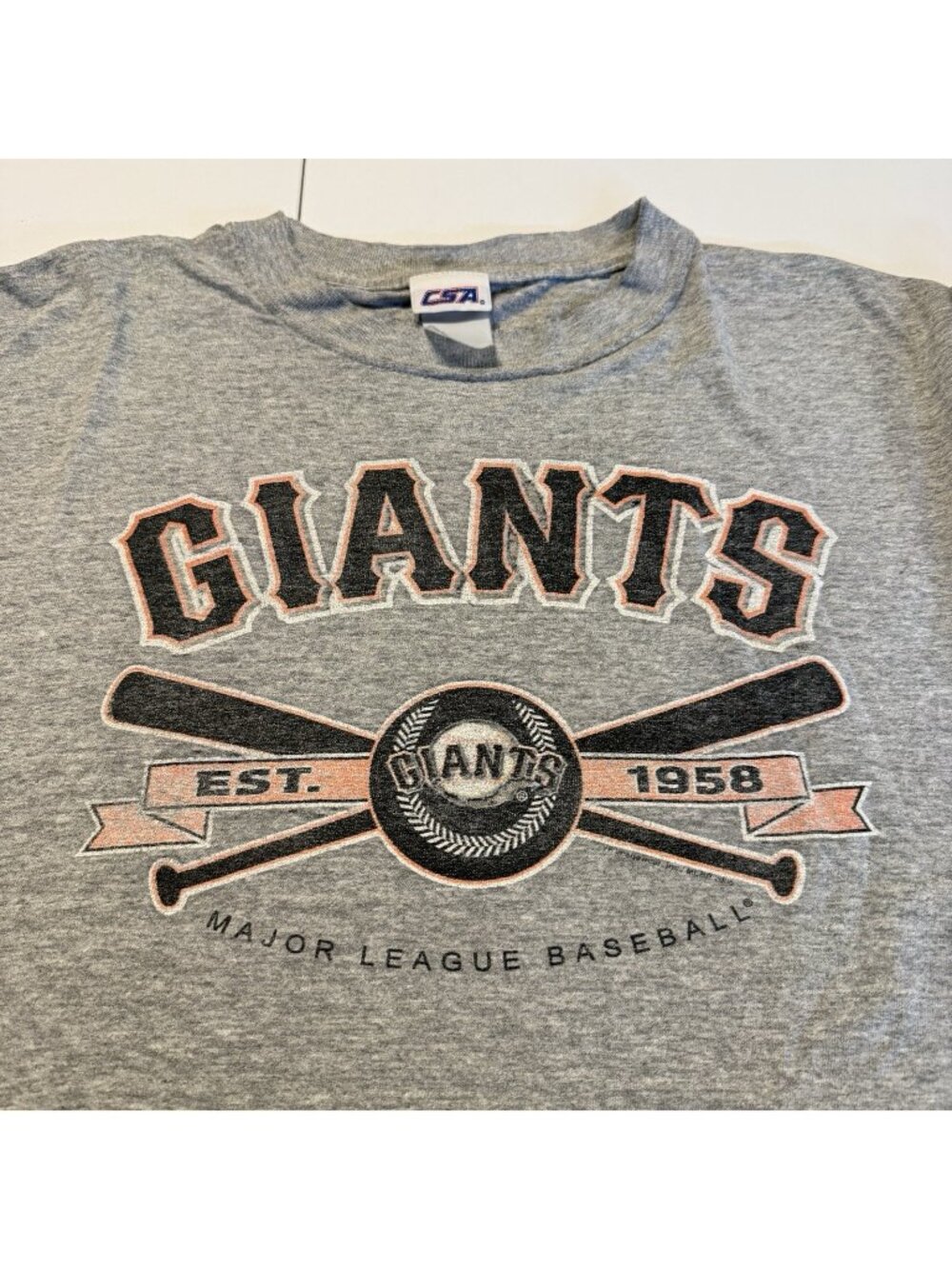 Vintage San Francisco Giants T Shirt Mens XL Gray MLB